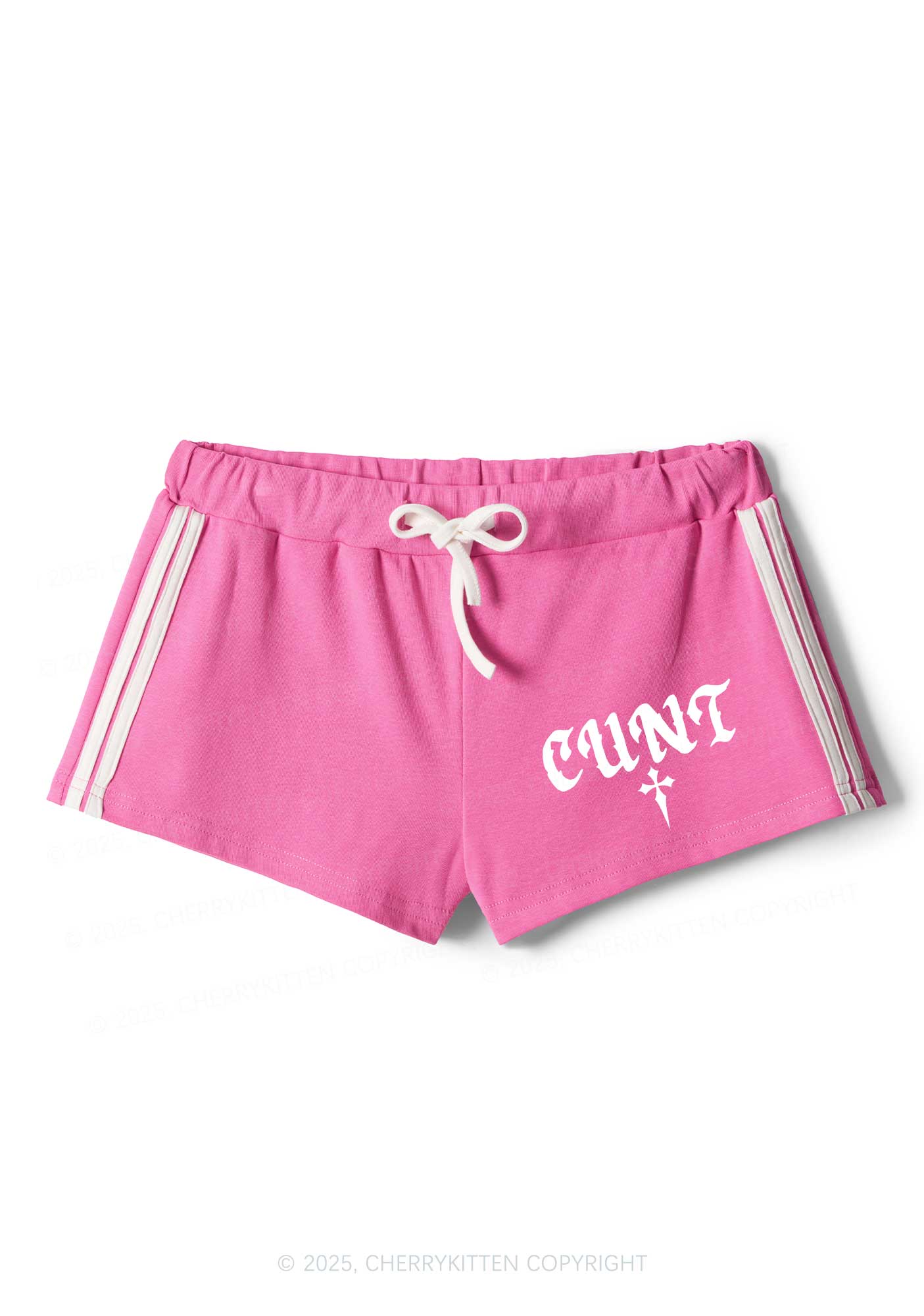 Cxxt Cross Y2K Drawstring Mini Shorts Cherrykitten