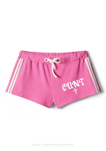 Cxxt Cross Y2K Drawstring Mini Shorts Cherrykitten