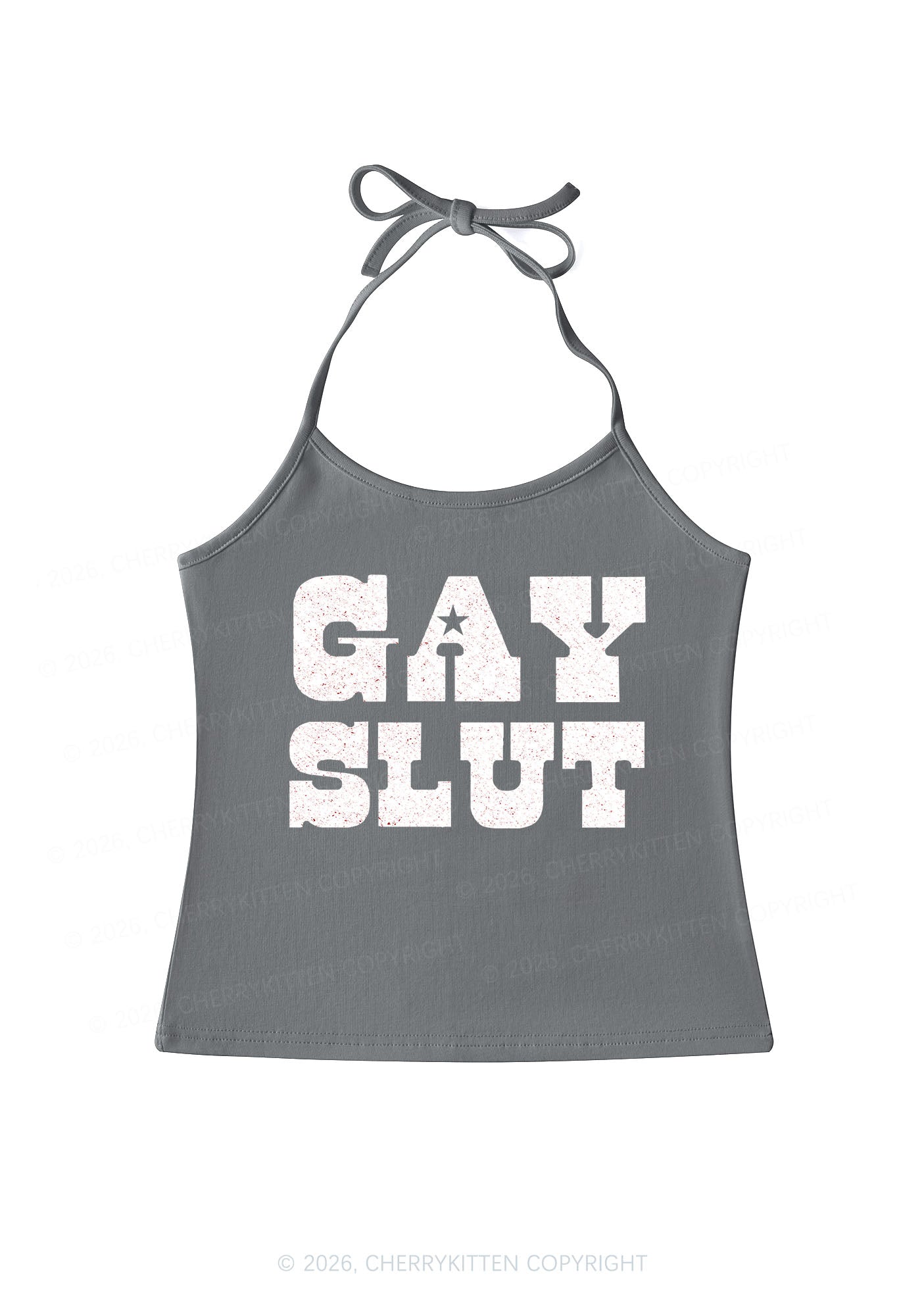 Gay Slxt Pride Y2K Halter Neck Cami Cherrykitten
