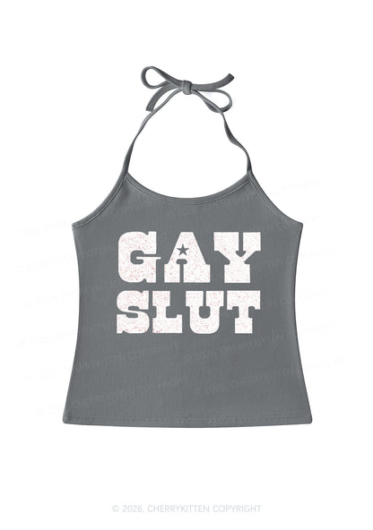 Gay Slxt Pride Y2K Halter Neck Cami Cherrykitten