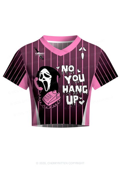 Halloween No You Hang Up Y2K Crop Football Jersey Shirts Cherrykitten