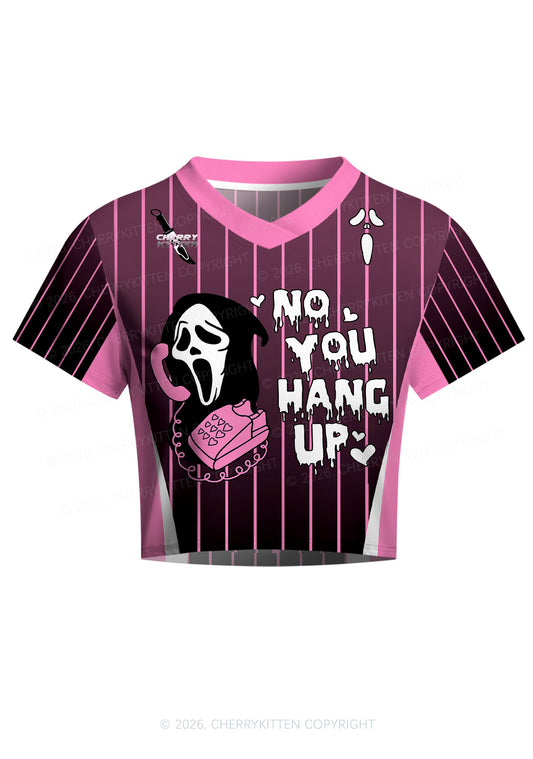 Halloween No You Hang Up Y2K Crop Football Jersey Shirts Cherrykitten
