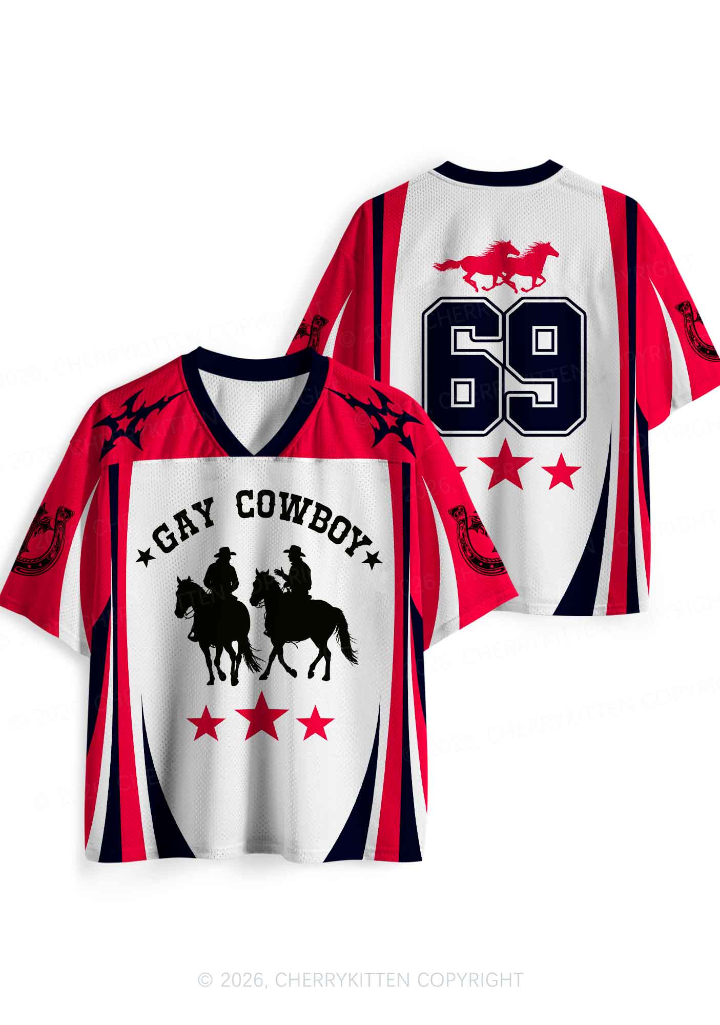 Gay Cowboy Pride Y2K Sport Jersey Shirts Cherrykitten