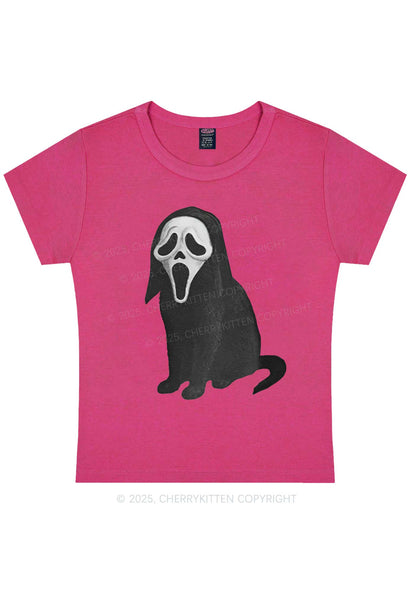 Halloween Ghostcat Y2K Baby Tee Cherrykitten