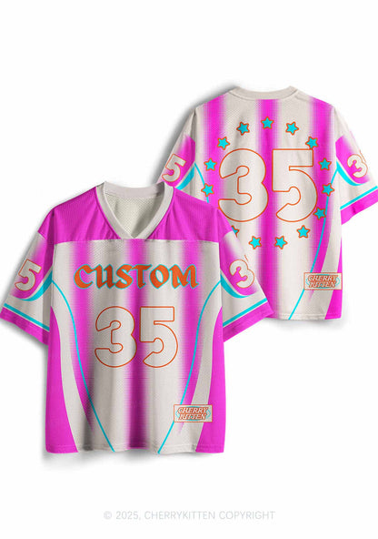 Custom Name Retro Pink Y2K Sport Jersey Shirts Cherrykitten