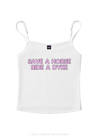Ride A Dyke Pride Y2K Spaghetti Strap Cami Cherrykitten