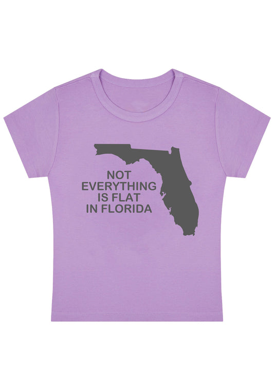 Not Everything Is Flat In Florida Y2K Baby Tee