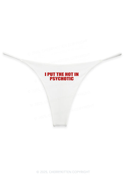I Put The Hot In Psychotic Y2K Bikini String Thong Cherrykitten