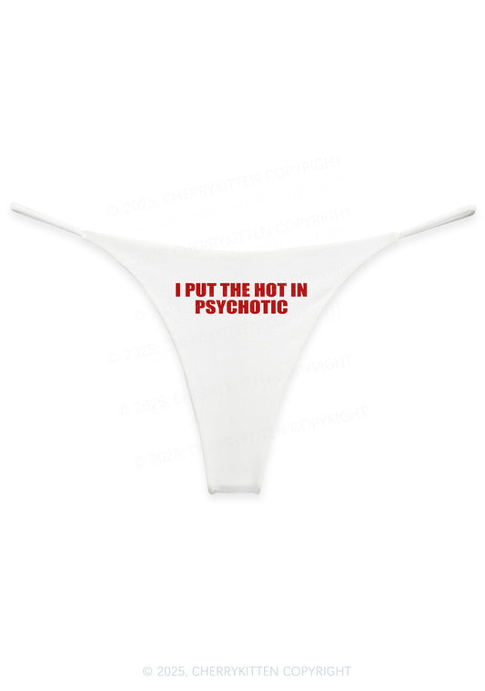 I Put The Hot In Psychotic Y2K Bikini String Thong Cherrykitten