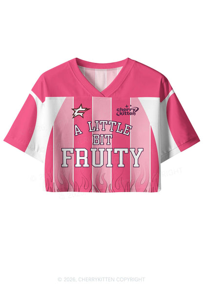 A Little Bit Fruity Pride Y2K Crop Sport Jersey Shirts Cherrykitten
