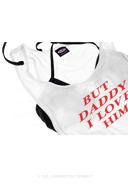 But Daddy I Love Him Pride Y2K Sheer Boyfriend Tank Cherrykitten