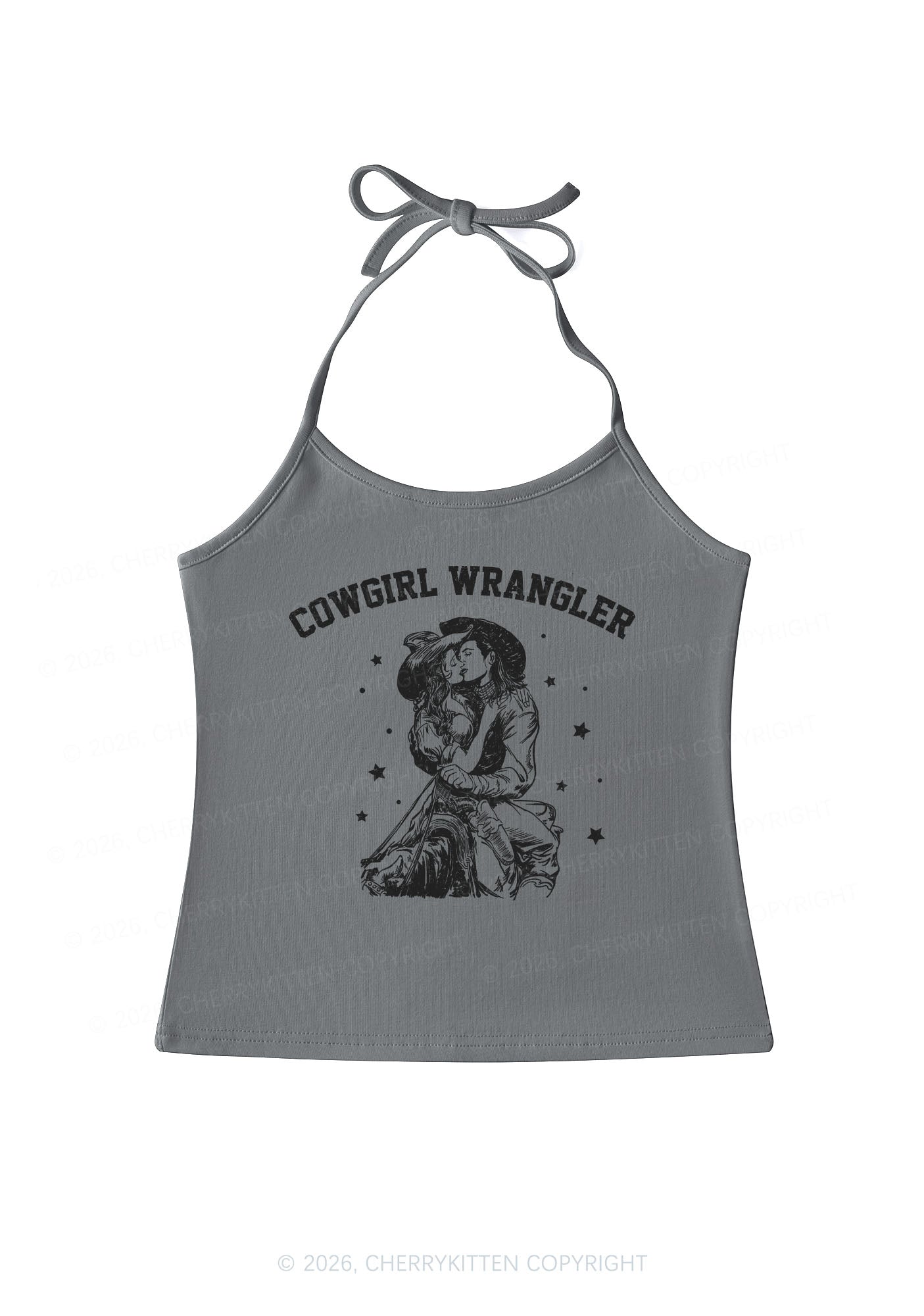 Cowgirl Wrangler Pride Y2K Halter Neck Cami Cherrykitten