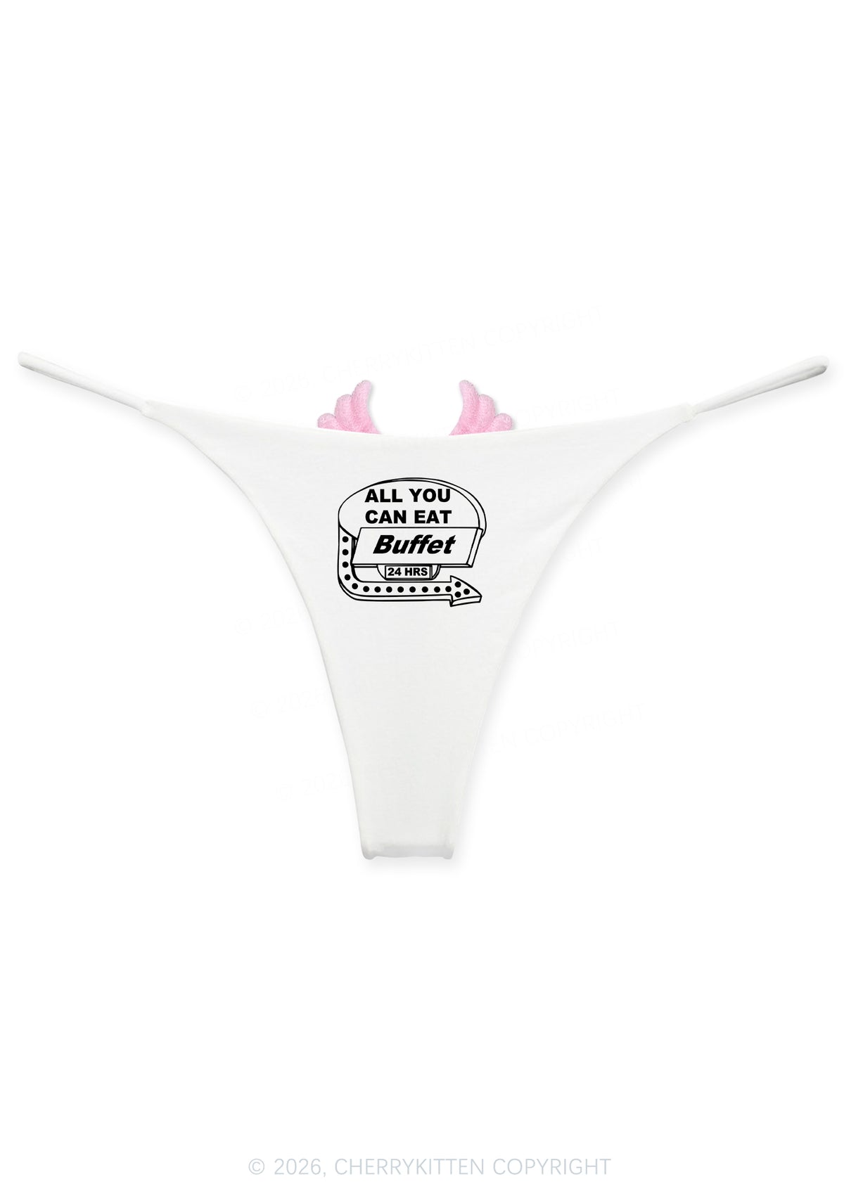 All You Can Eat Buffet Y2K Goth Angel Wings Bikini String Thong Cherrykitten