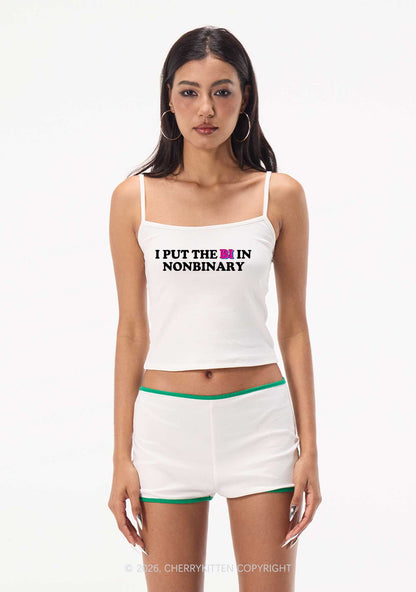 I Put The Bi In Nonbinary Pride Y2K Spaghetti Strap Cami Cherrykitten