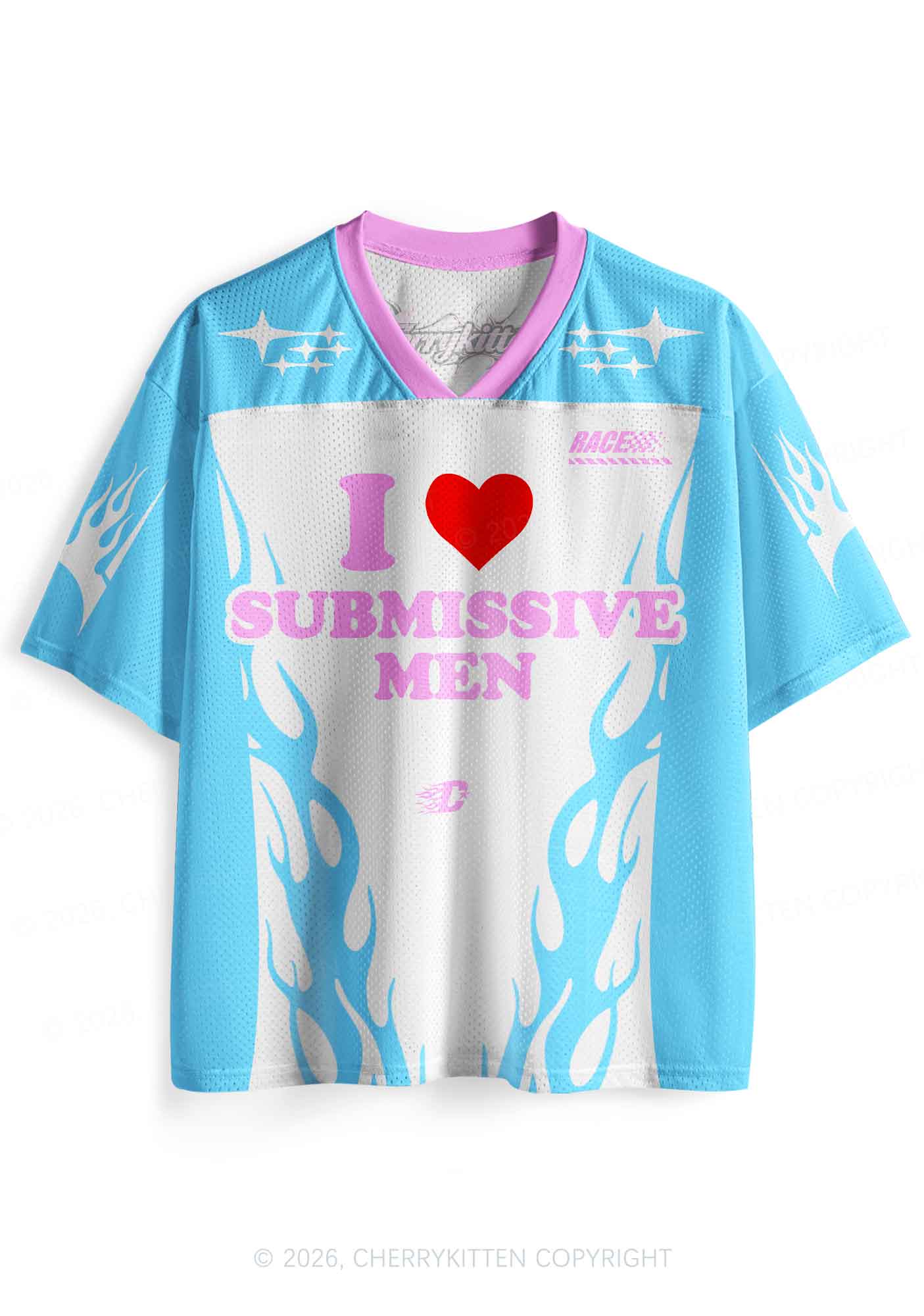I Love S Men Y2K Sport Jersey Shirts Cherrykitten