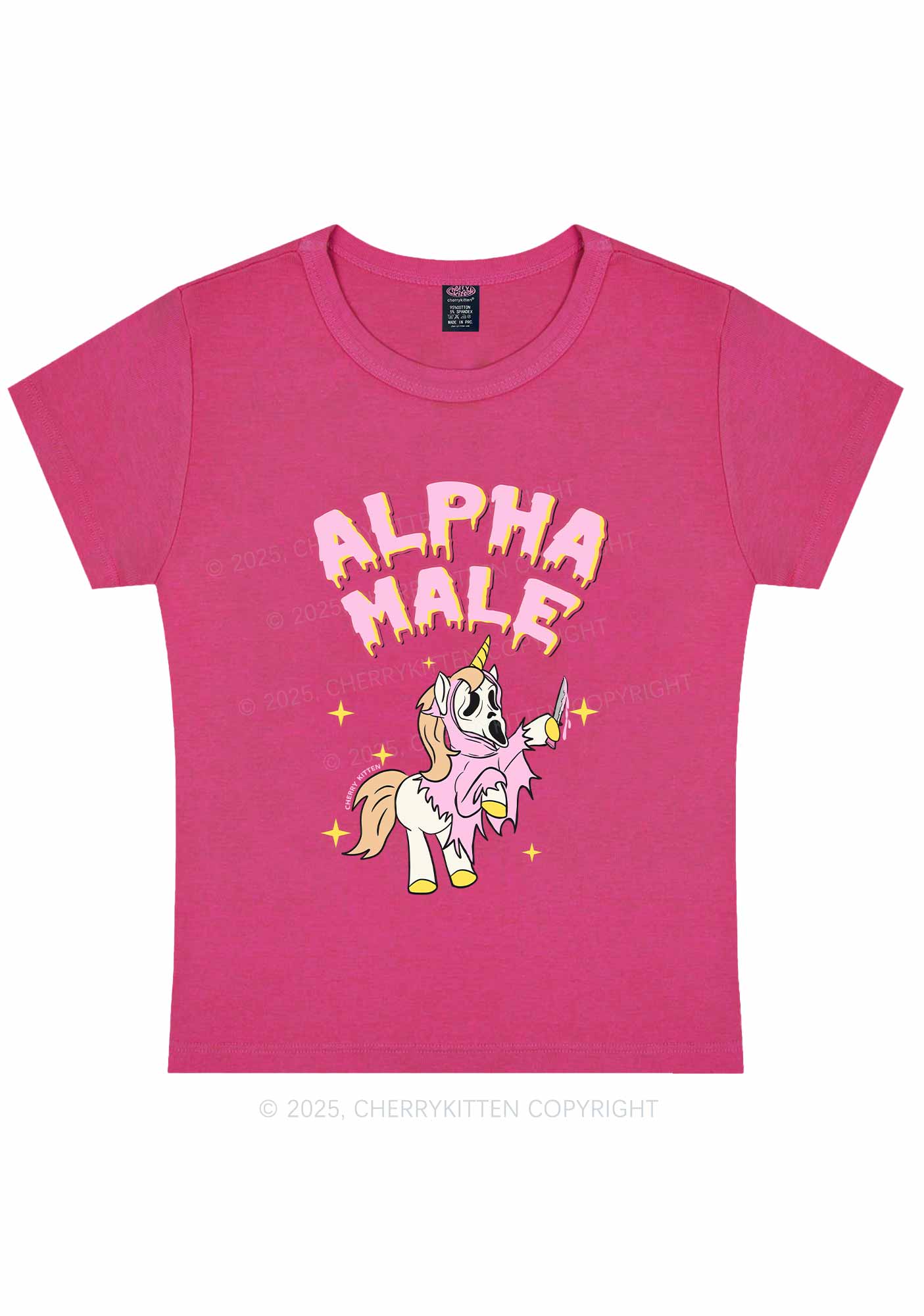 Halloween Unicorn Alpha Male Y2K Baby Tee Cherrykitten