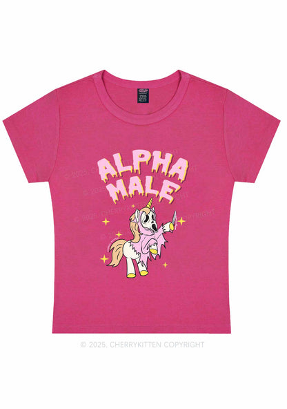 Halloween Unicorn Alpha Male Y2K Baby Tee Cherrykitten
