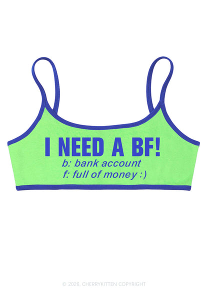I Need A BF Y2K Super Crop Cami Cherrykitten