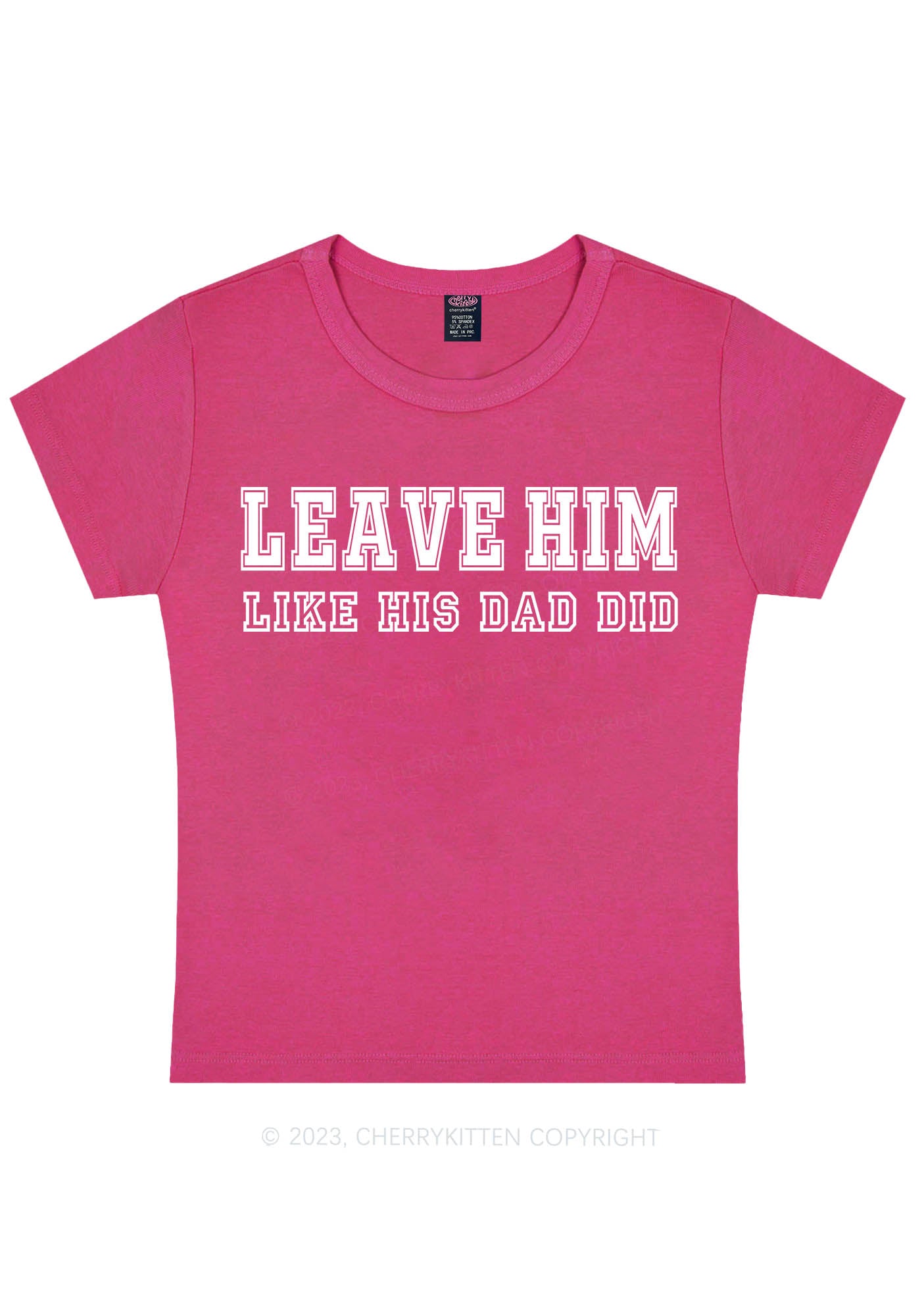 Leave Him Y2K Baby Tee Cherrykitten