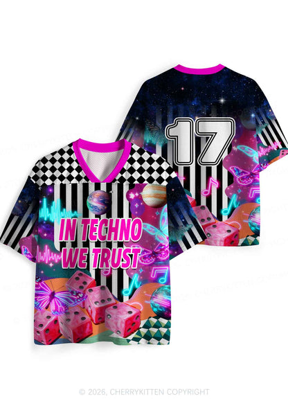 In Techno We Trust Y2K Sport Jersey Shirts Cherrykitten