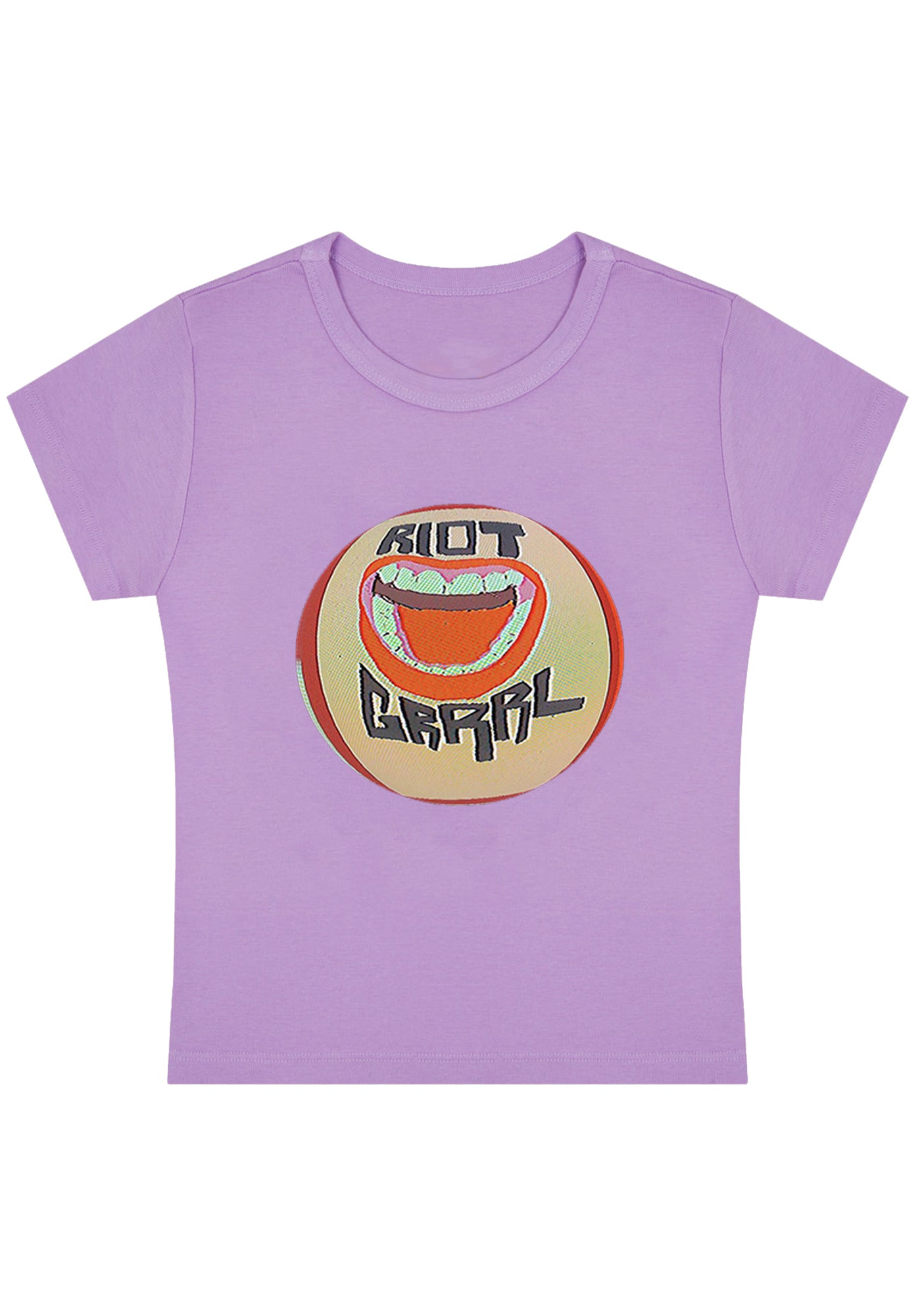 Riot Grrrl Mouth Y2K Baby Tee