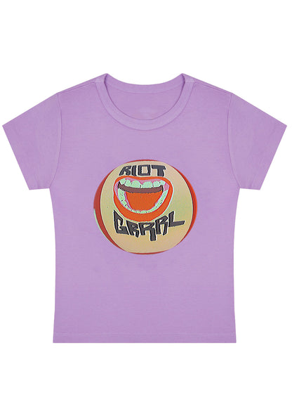 Riot Grrrl Mouth Y2K Baby Tee