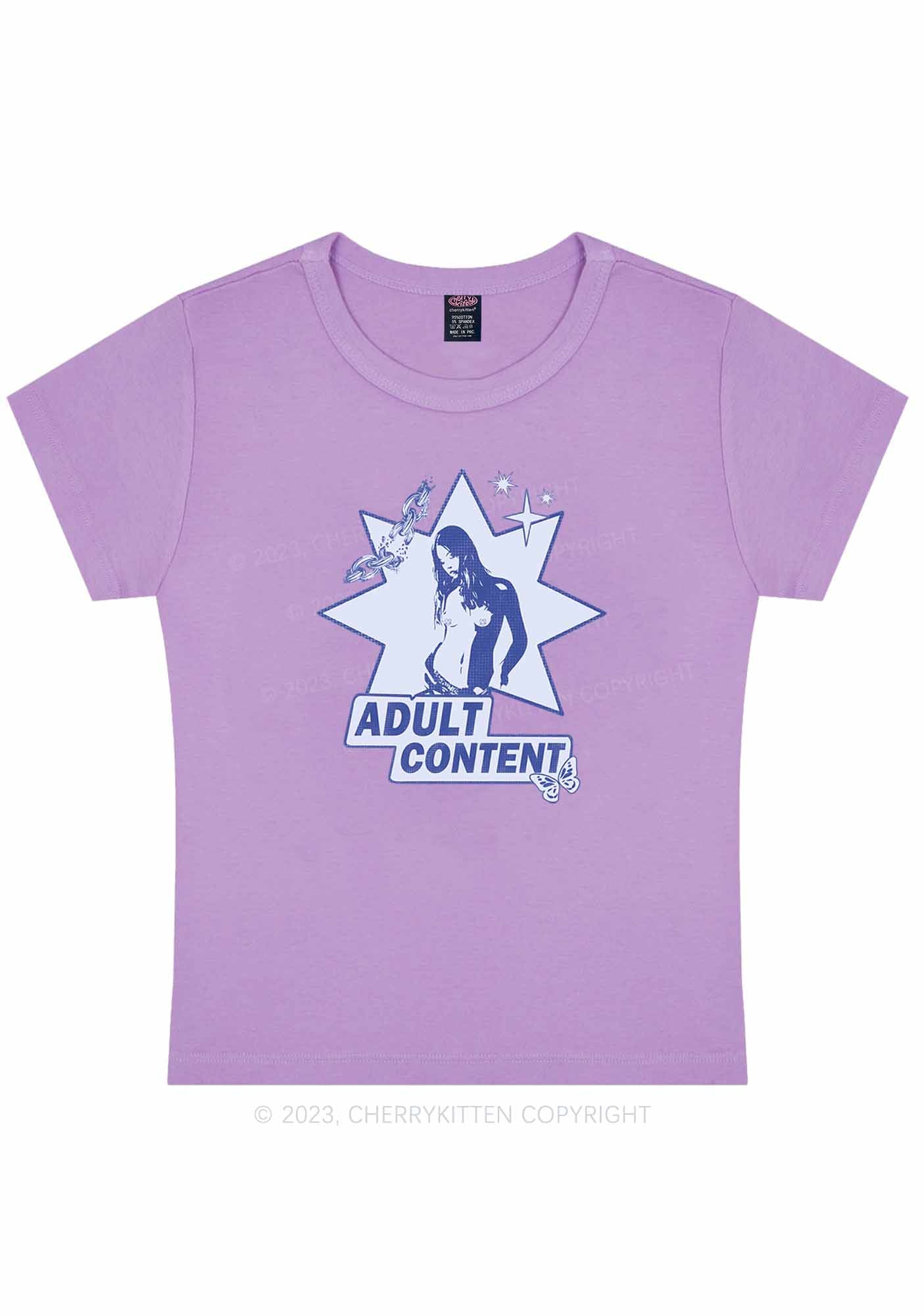 Curvy Adult Content Y2K Baby Tee Cherrykitten