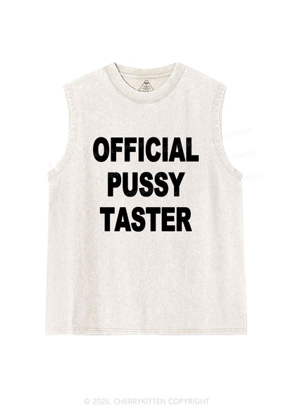 Official Puxxy Taster Y2K Washed Muscle Tank Cherrykitten