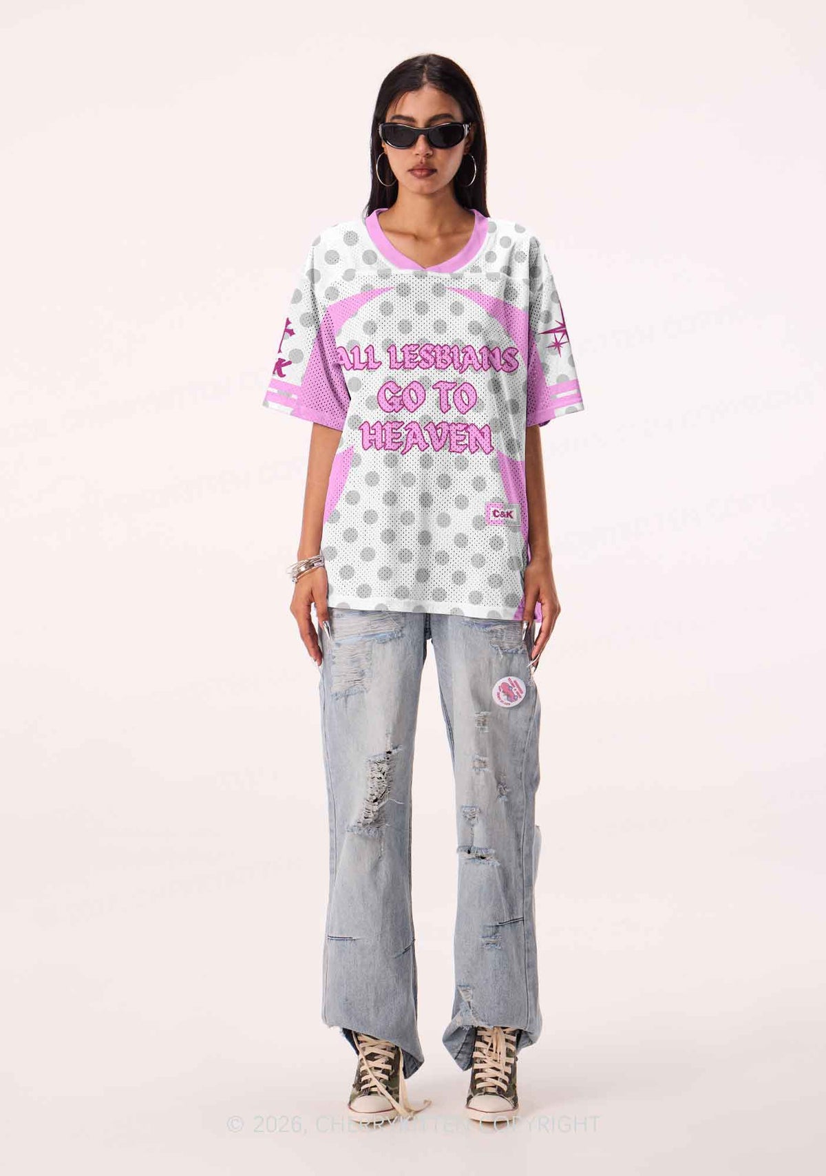 All Lesbians Go To Heaven Pride Y2K Sport Jersey Shirts Cherrykitten