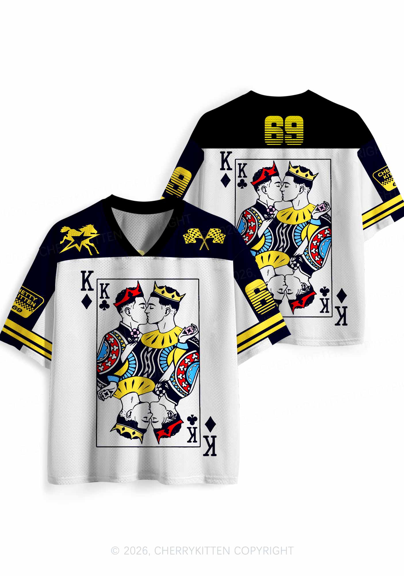 Black Gay King Pride Y2K Sport Jersey Shirts Cherrykitten