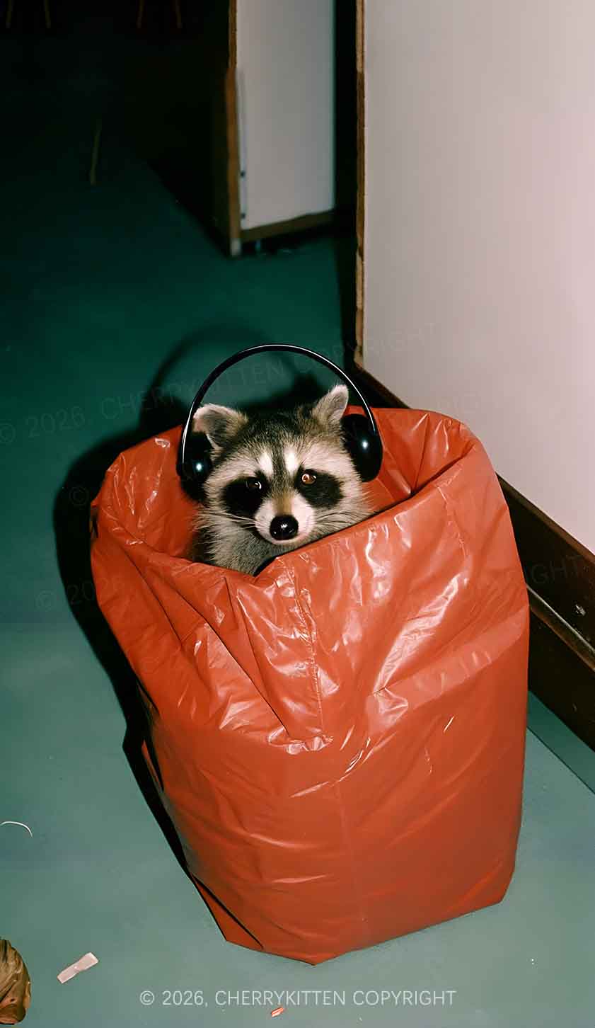 Raccoon With Headphones Y2K Phone Case Cherrykitten