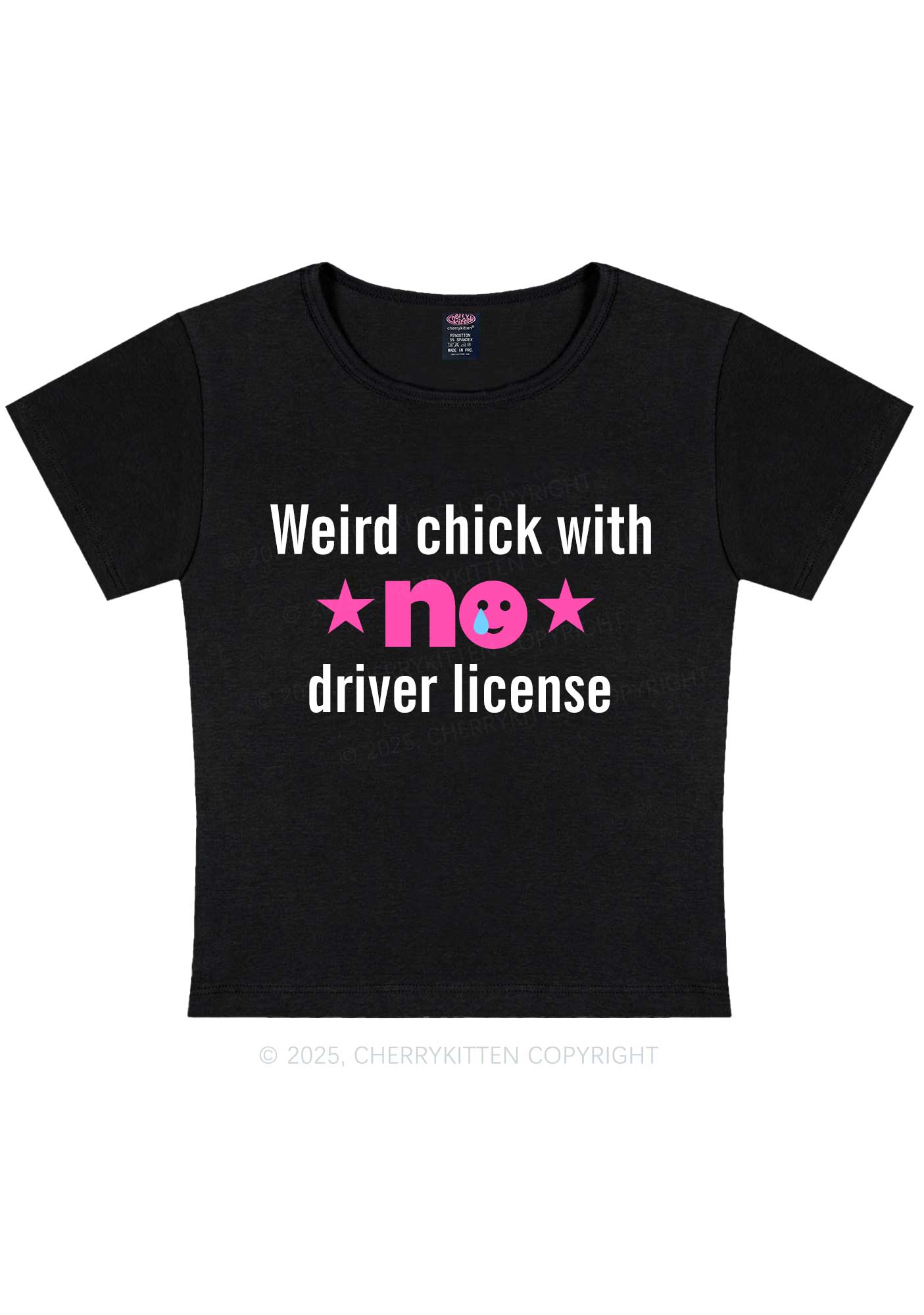 Weird Chick Y2K Baby Tee Cherrykitten