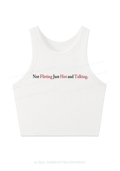 Just Hot And Talking Y2K Crop Tank Top Cherrykitten