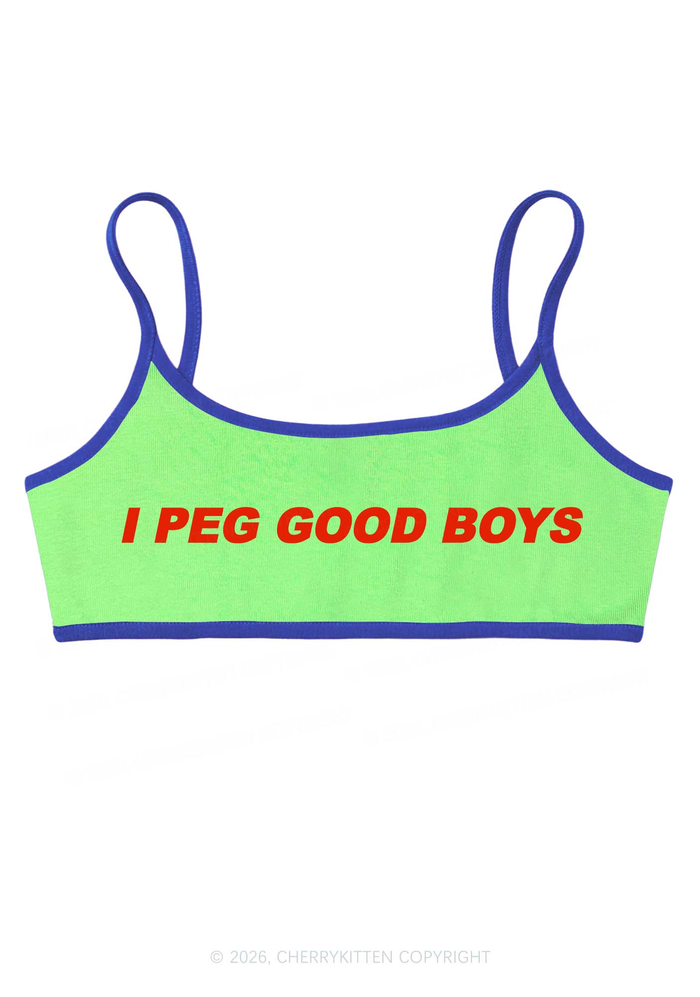I Peg Good Boys Y2K Super Crop Cami Cherrykitten