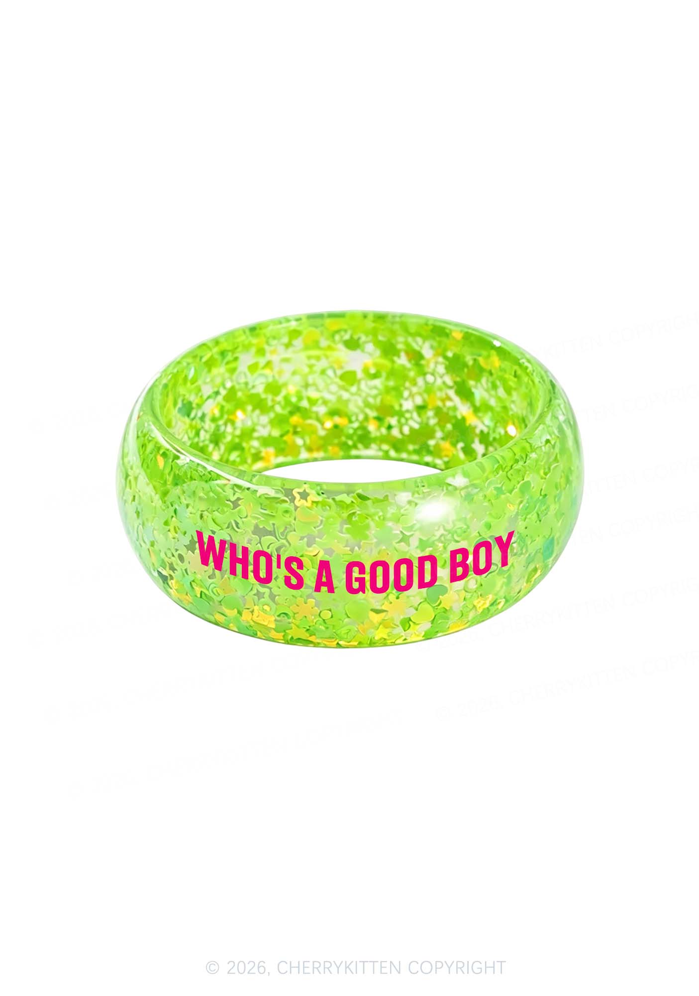 Whos A Good Boy Y2K Cuff Bangle Cherrykitten