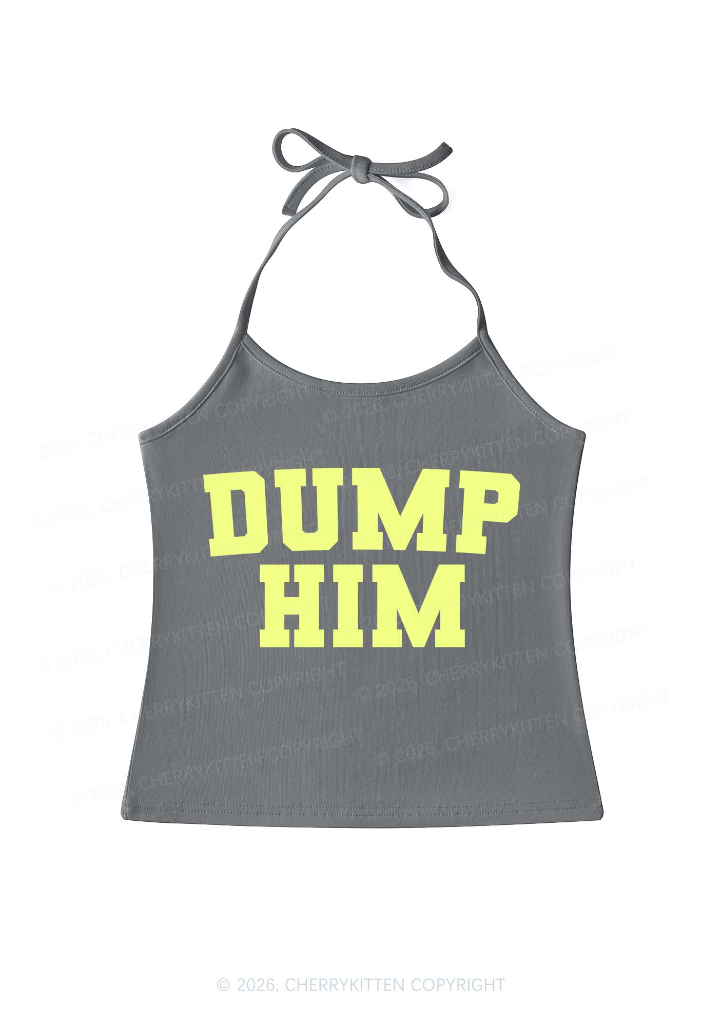 Dump Him Y2K Halter Neck Cami Cherrykitten