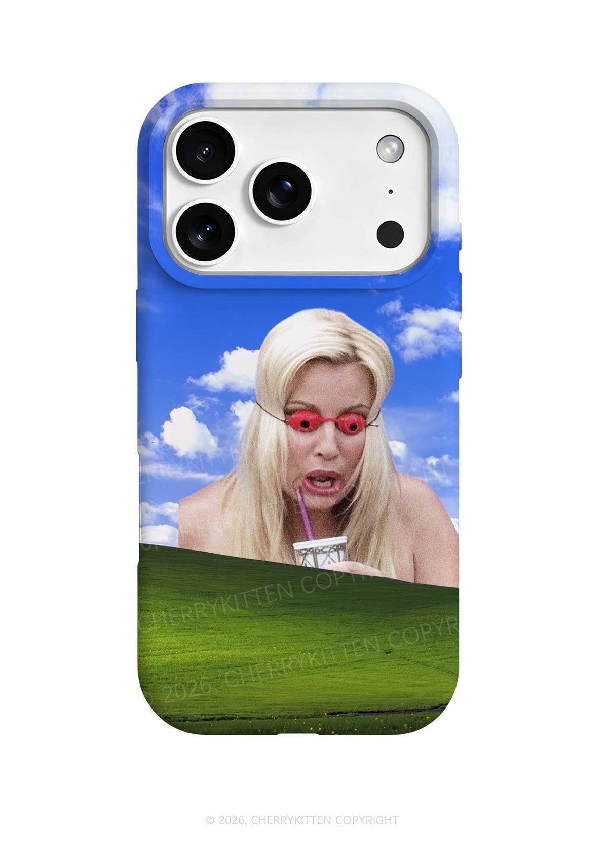 Red Eyeglasses Lady Grassland Y2K Phone Case Cherrykitten