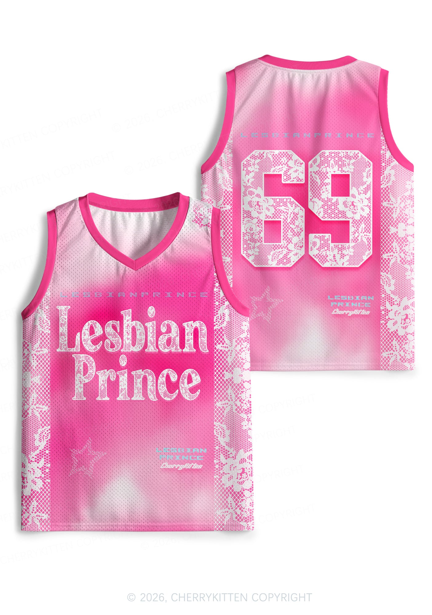 Lesbian Prince Pride Y2K Sport Jersey Tank Cherrykitten
