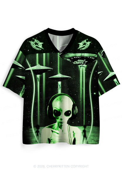 Halloween Alien DJ Y2K Sport Jersey Shirts Cherrykitten