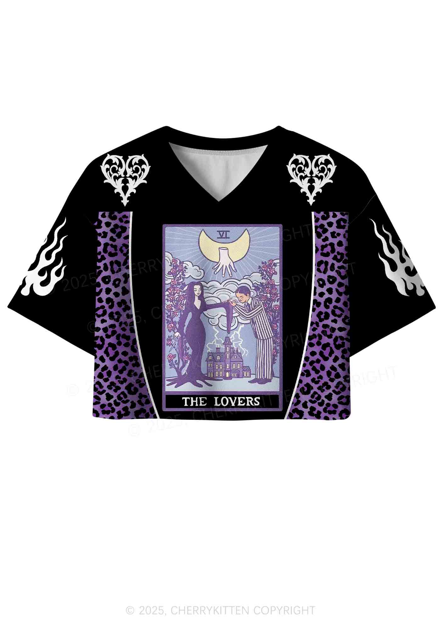 Custom Halloween Black The Lovers Y2K Crop Sport Jersey Shirts Cherrykitten