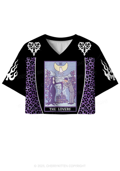 Custom Halloween Black The Lovers Y2K Crop Sport Jersey Shirts Cherrykitten