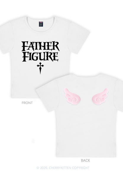 Halloween Father Figure Y2K Goth Angel Wings Baby Tee Cherrykitten