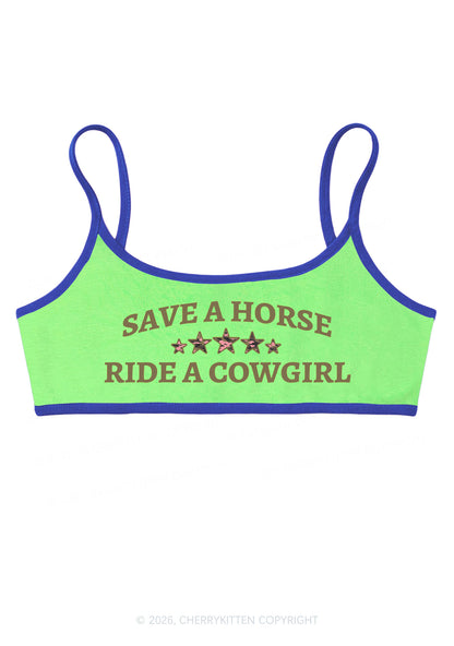 Ride A Cowgirl Stars Y2K Super Crop Cami Cherrykitten