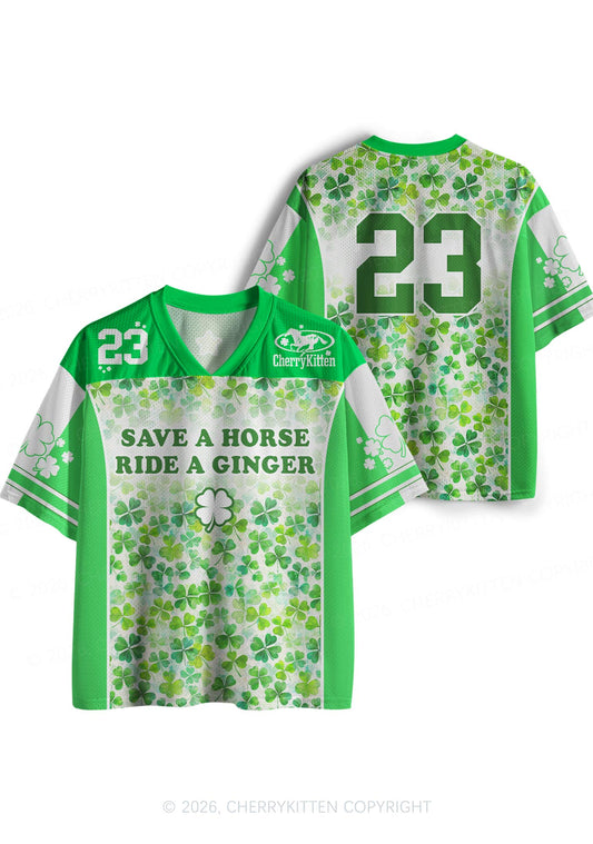 Custom Save A Horse Ride A Ginger St Patricks Y2K Sport Jersey Shirts Cherrykitten