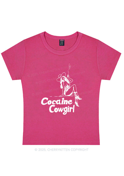 Curvy Cola Cowgirl Y2K Baby Tee Cherrykitten
