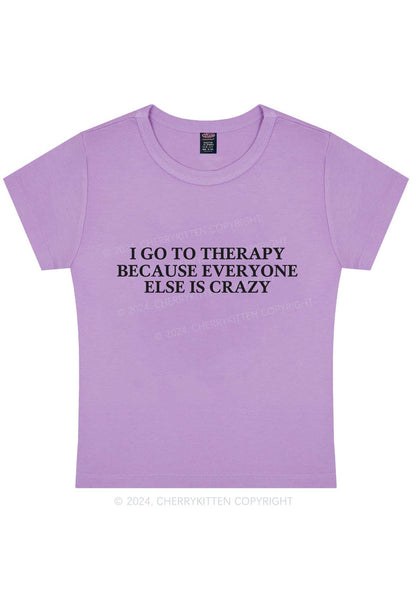 Curvy I Go To Therapy Y2K Baby Tee Cherrykitten