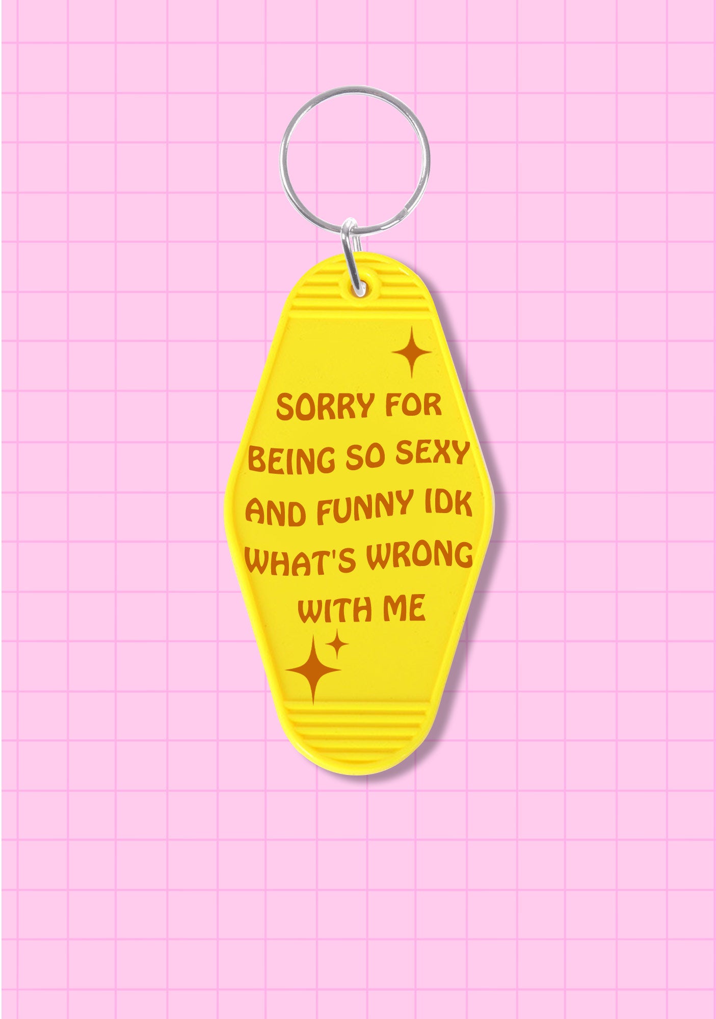 Sorry For Being So Funny 1Pc Y2K Hotel Keychain Cherrykitten