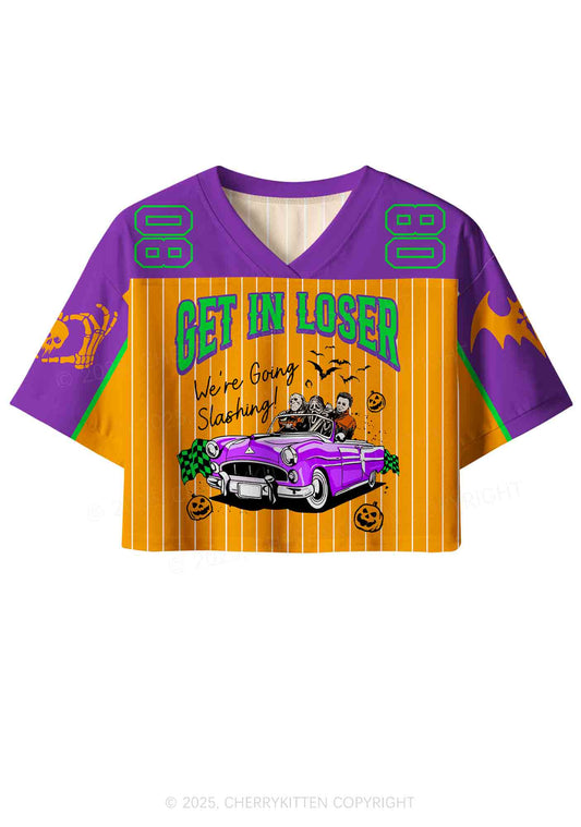 Custom Halloween Get In Loser Y2K Crop Sport Jersey Shirts Cherrykitten