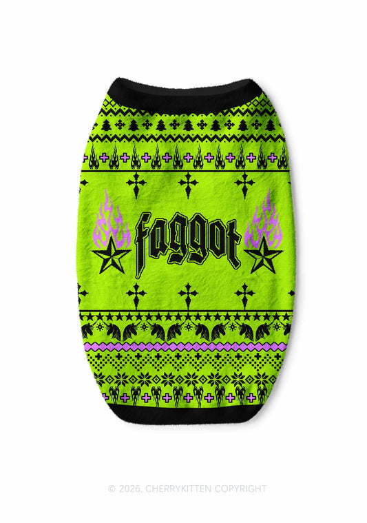 Faggot Stars Pride Y2K Pet Knit Sweatshirt Cherrykitten