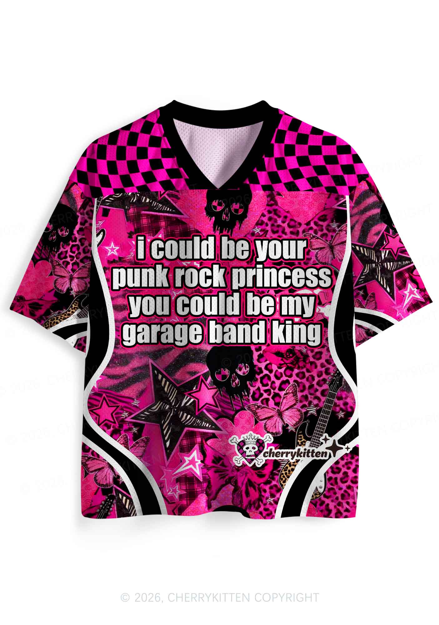 Punk Rock Princess Y2K Sport Jersey Shirts Cherrykitten